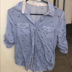 Button down long sleeve cardigan